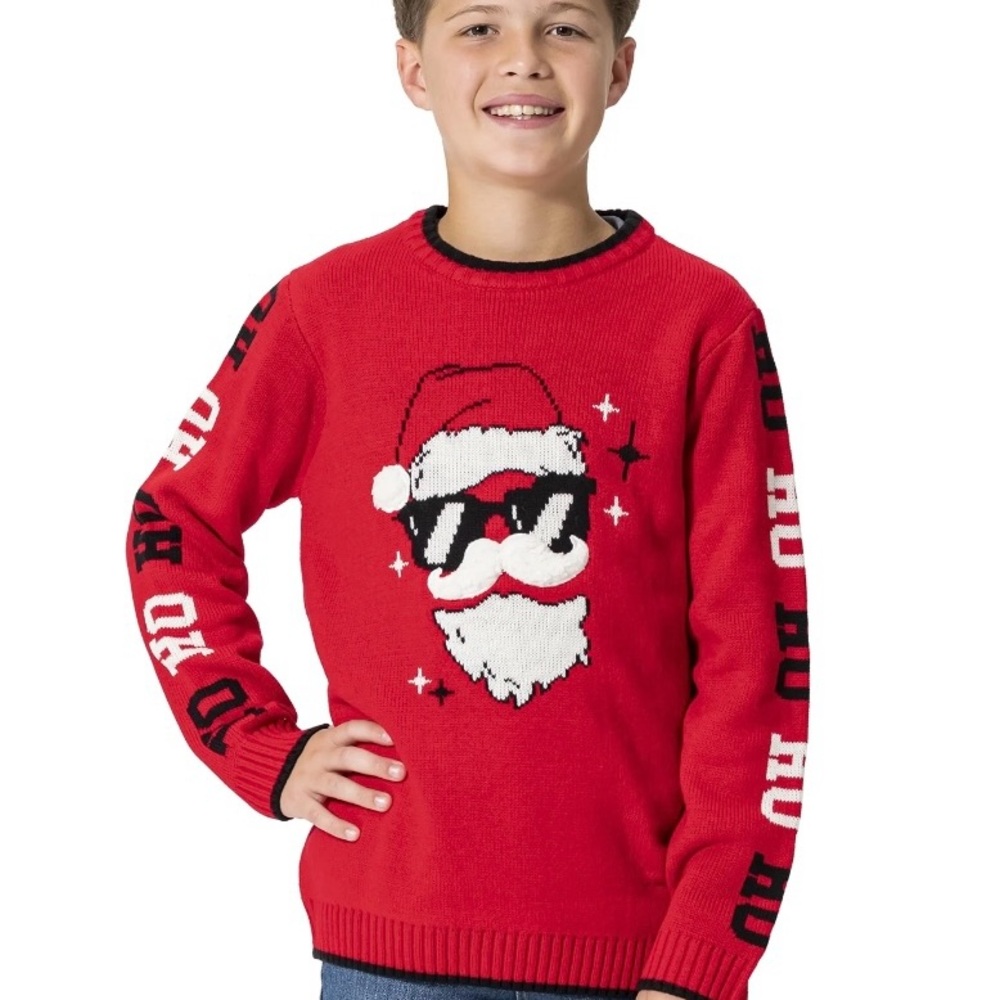 Holiday Time Red Santa Sweater for Kids